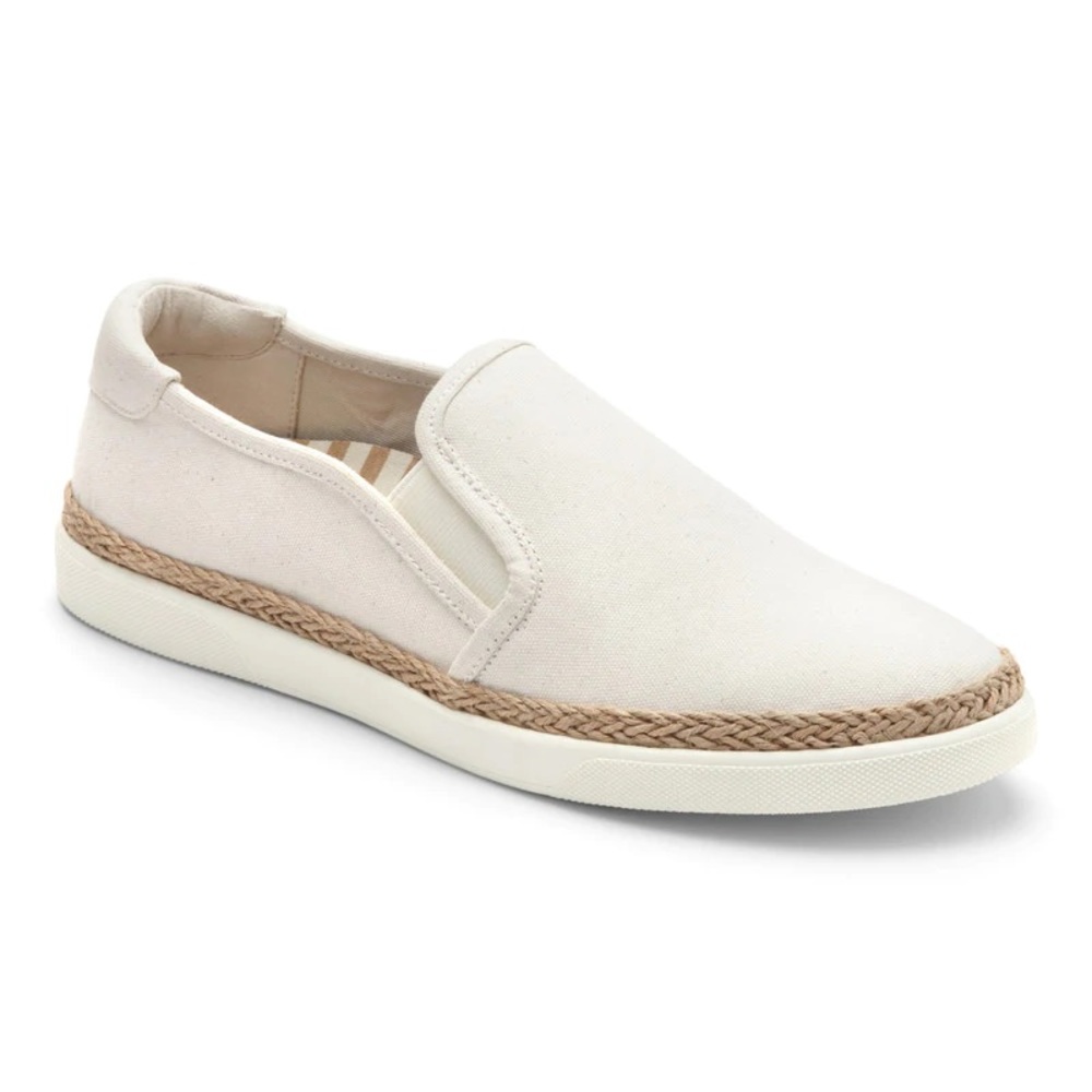 Vionic Sunny Rae Espadrille Slip On Comfort Sneaker Ivory Size 9